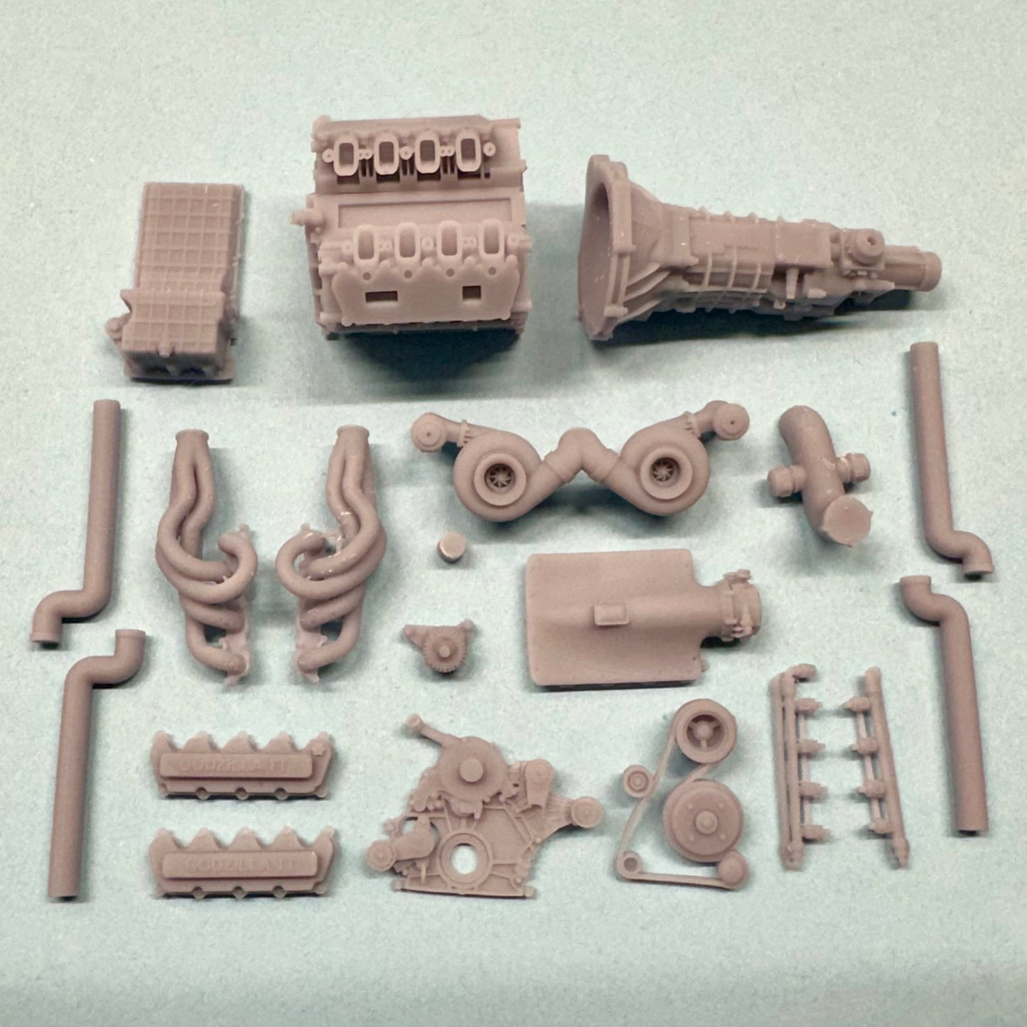 Low Intake Ford 7.3L Godzilla Twin Turbo Engine 1/25