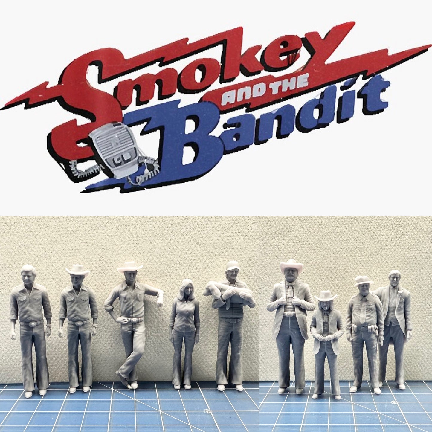 Smokey and The Bandit Figures for Diorama 1/24 1/25