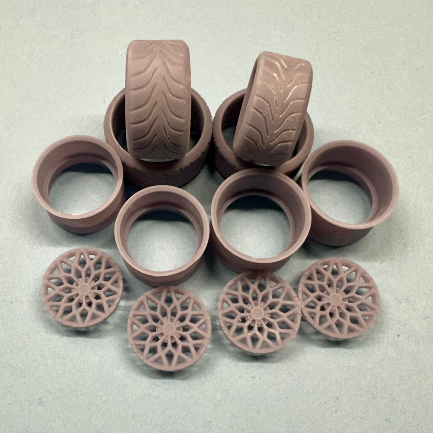 Snowflake Wheels w/ Tires 1/24 1/25