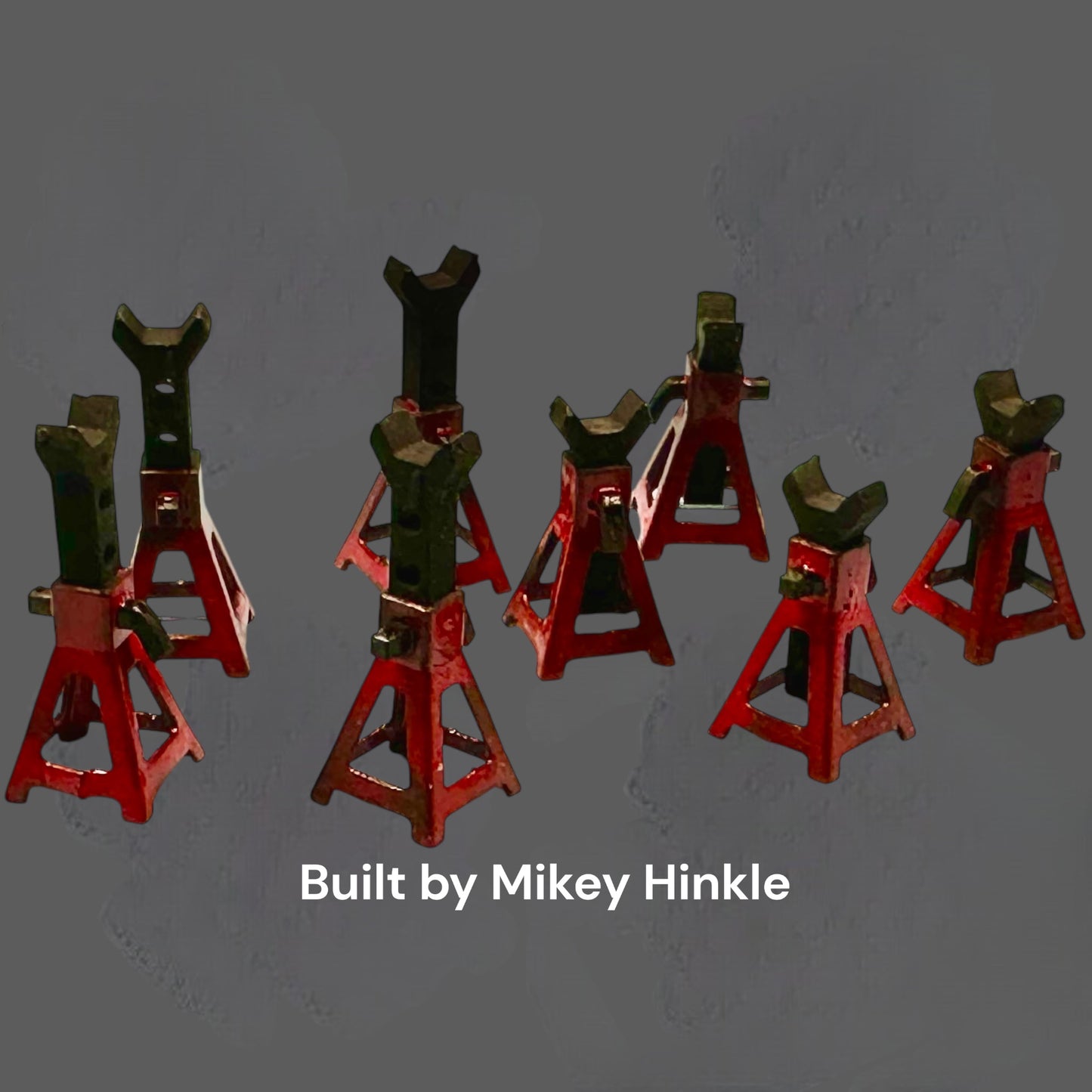 Jack Stands Lowered and Raised Set of 8 for Diorama 1/24 1/25