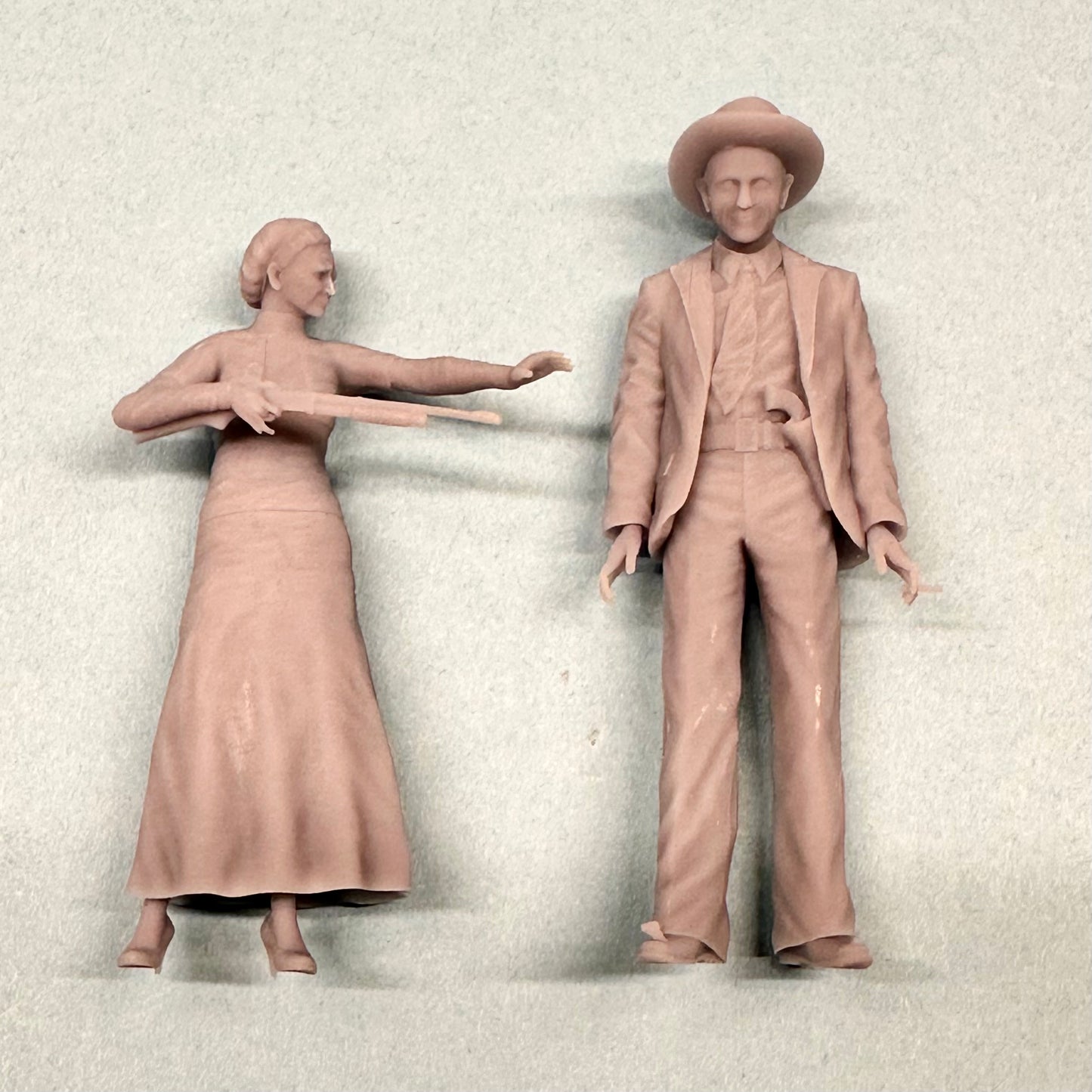 Bonnie and Clyde Figure Set for Diorama 1/24 1/25