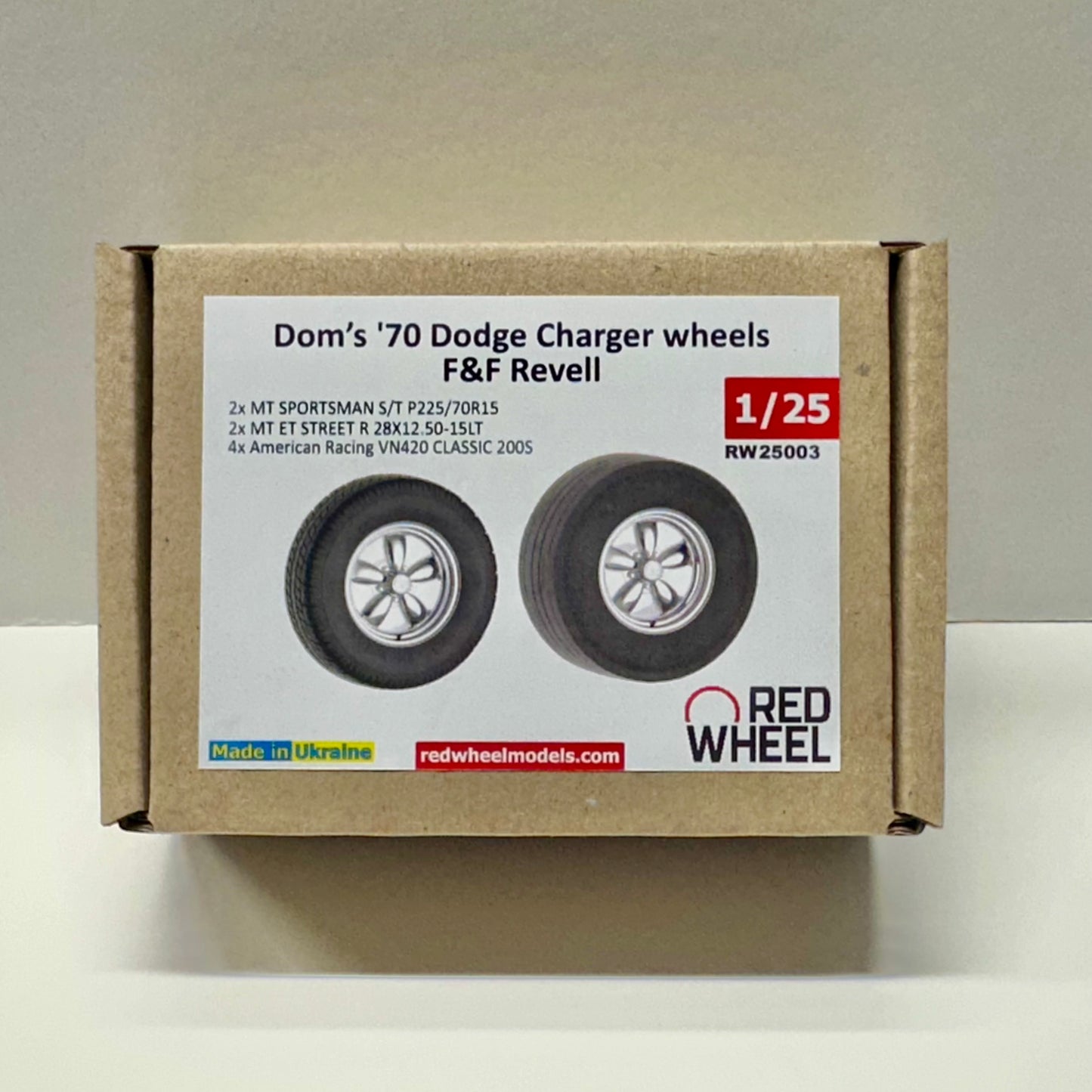 Wheels and Tires for Dom’s Dodge Charger F&F 1/25