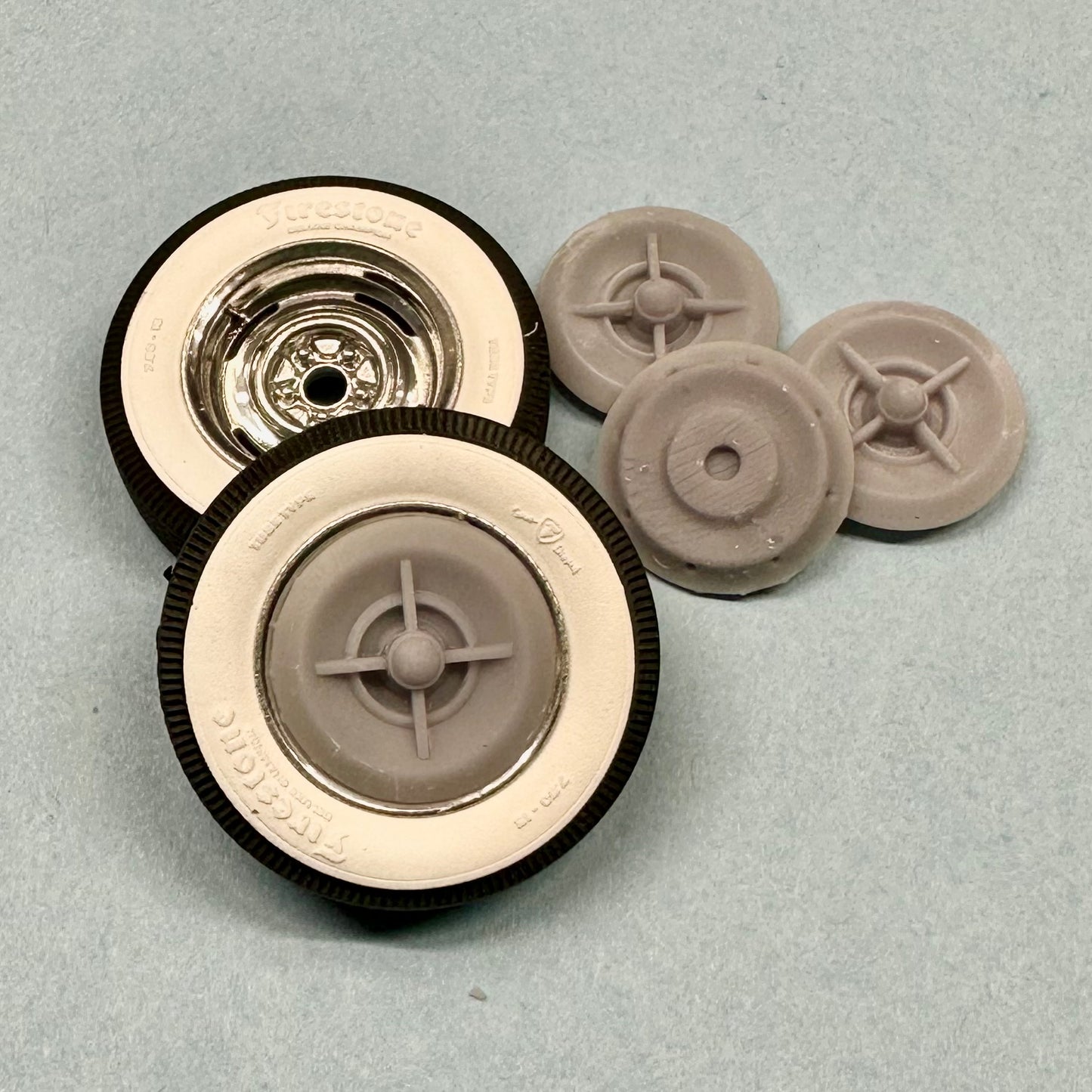 1957 Lancer Flipper 4 Bar Hubcaps 1/24 1/25