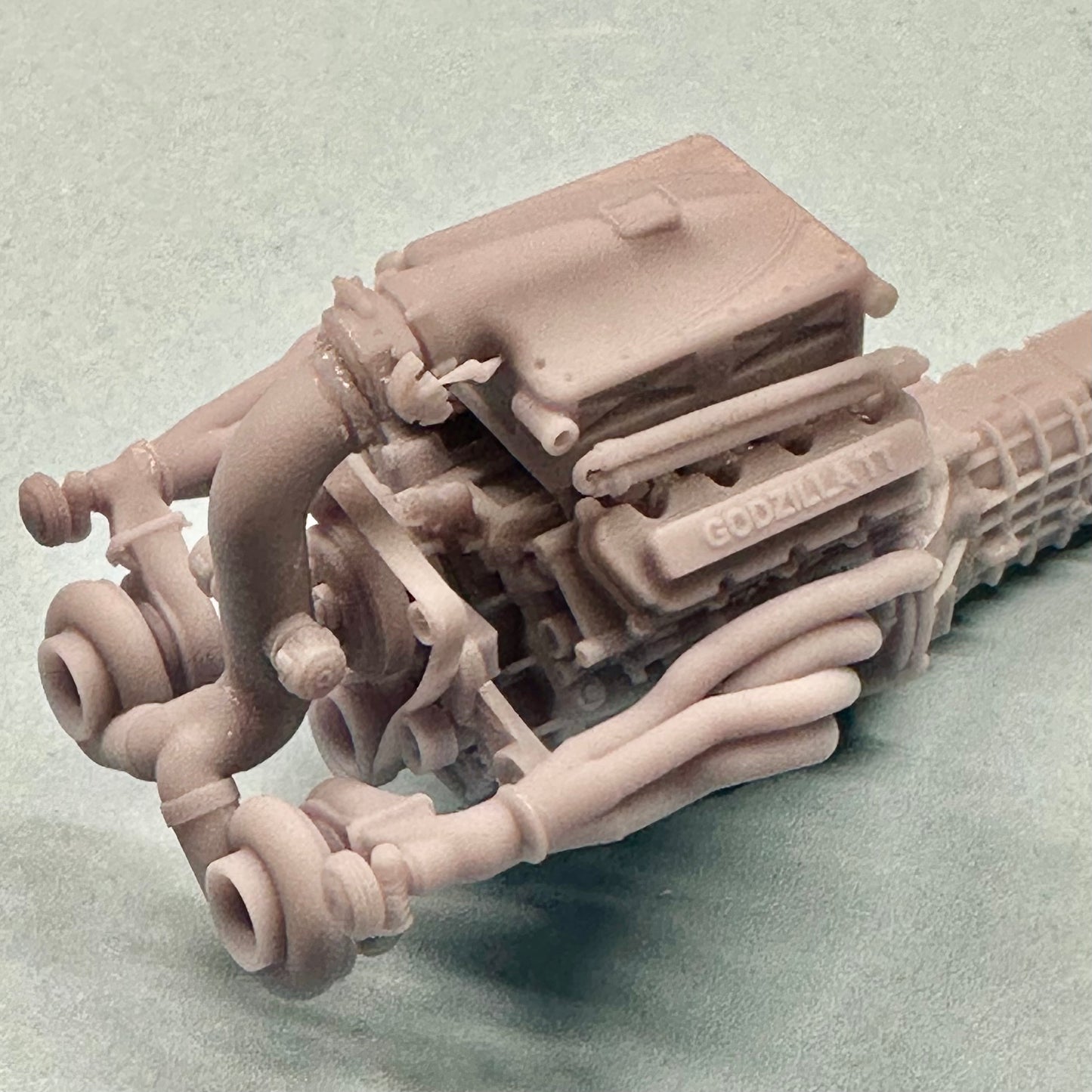 High Intake Ford 7.3L Godzilla Twin Turbo Engine 1/25