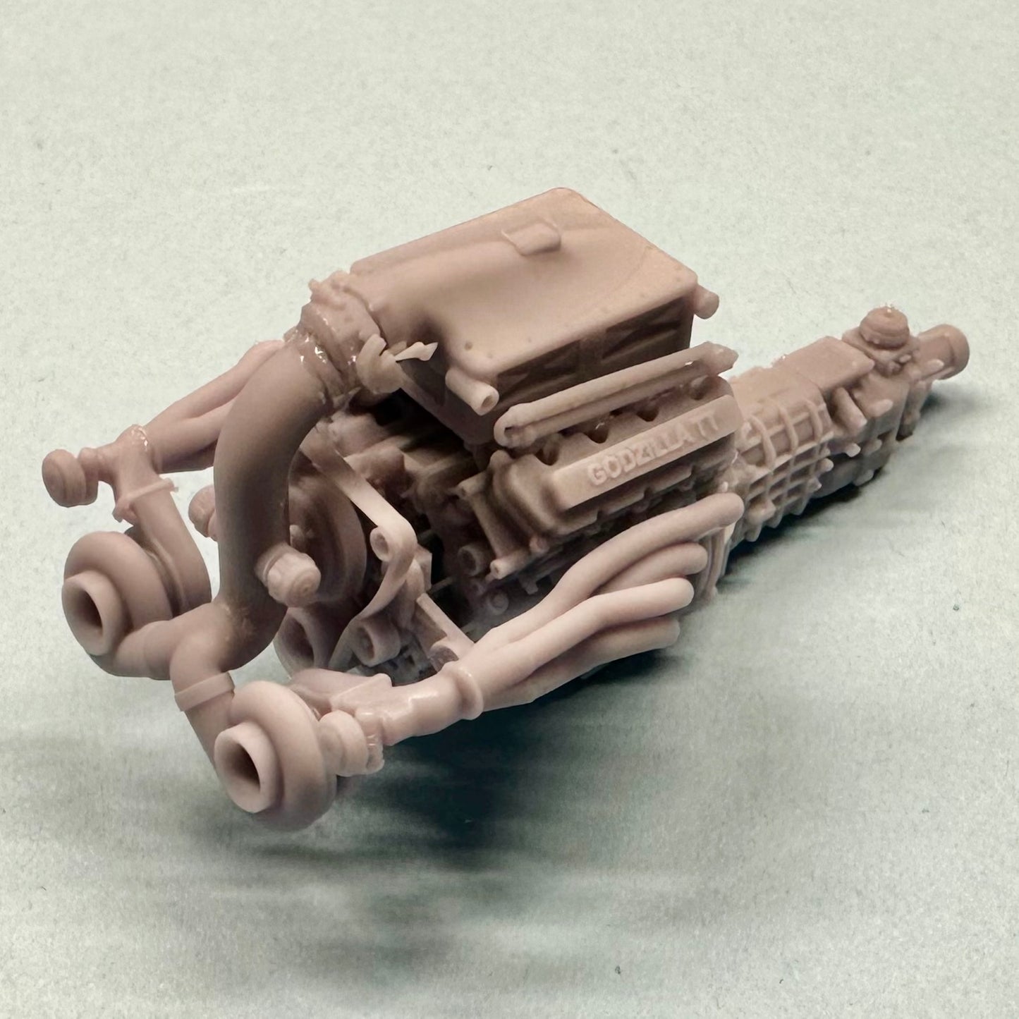 High Intake Ford 7.3L Godzilla Twin Turbo Engine 1/25