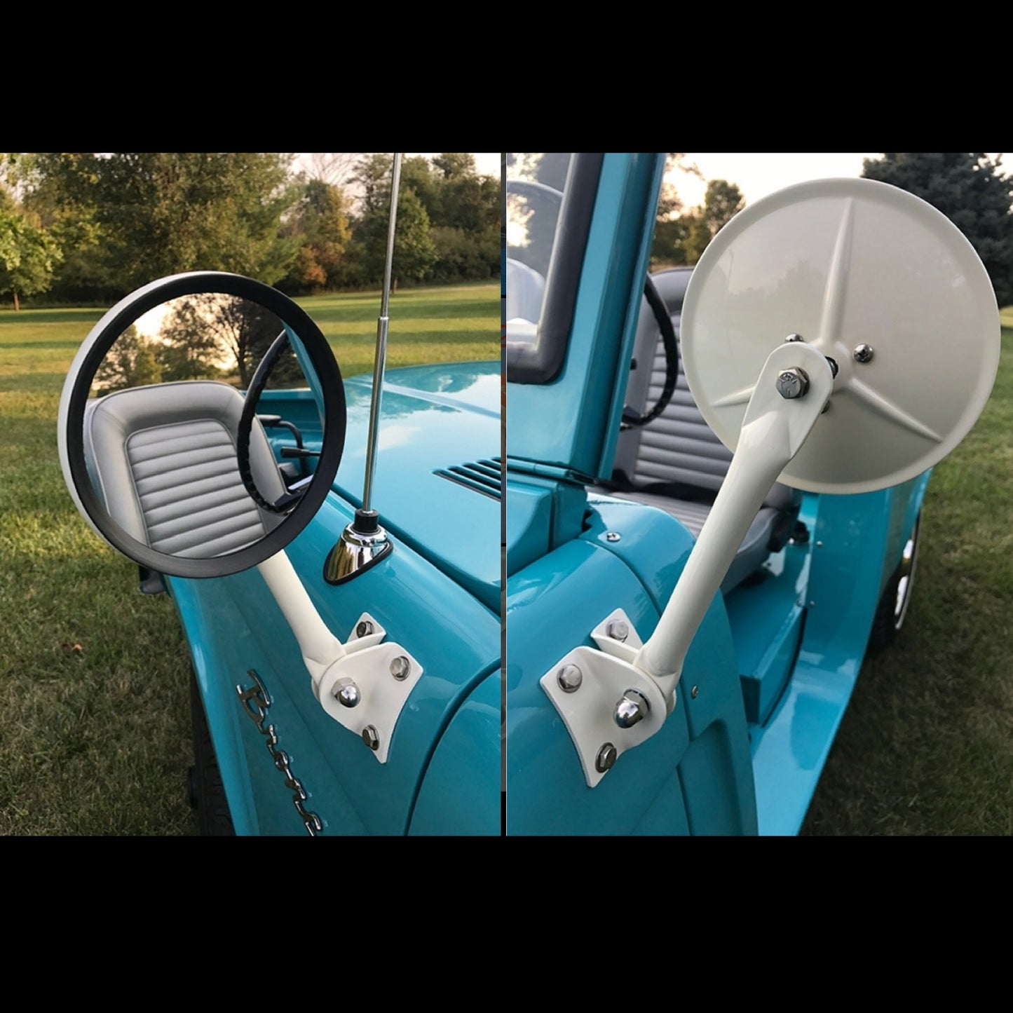 Long Arm Vintage Style Mirrors Bronco Roadster Conversion 1/25