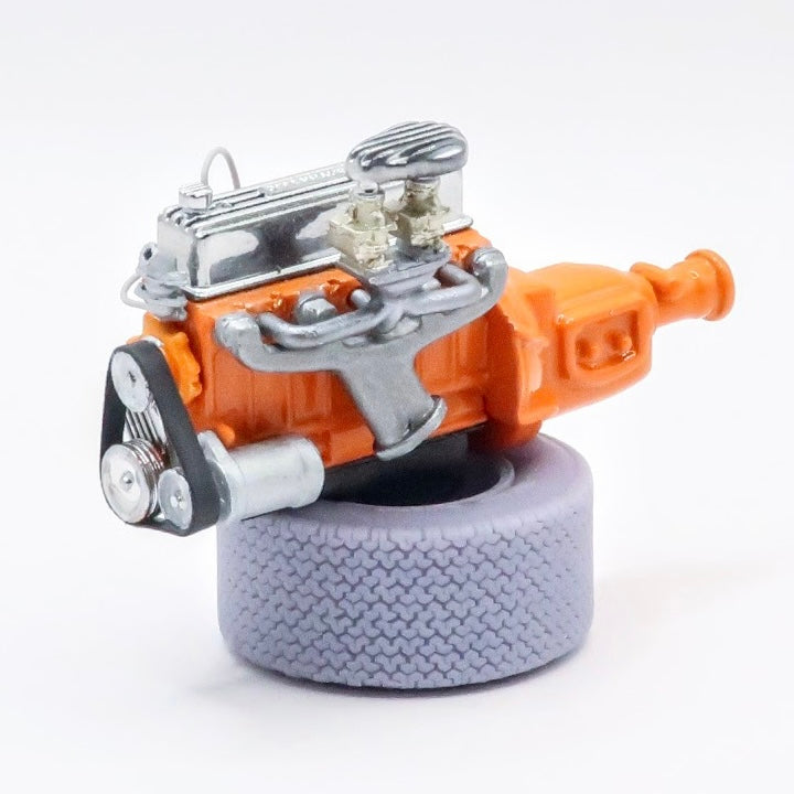 Custom Chevy 235 Engine w/ Finned parts - V6 Straight Six 6 Stovebolt 1/25