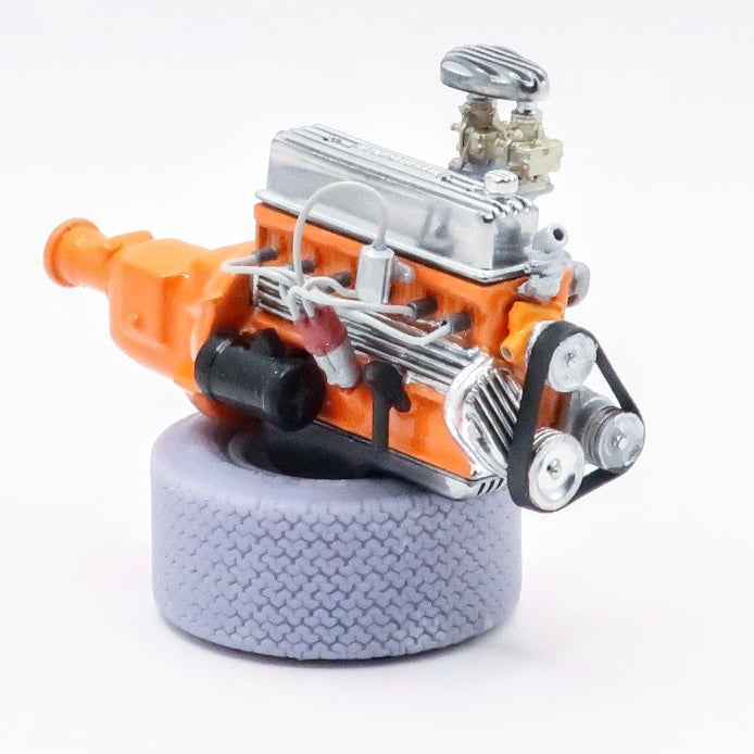 Custom Chevy 235 Engine w/ Finned parts - V6 Straight Six 6 Stovebolt 1/25