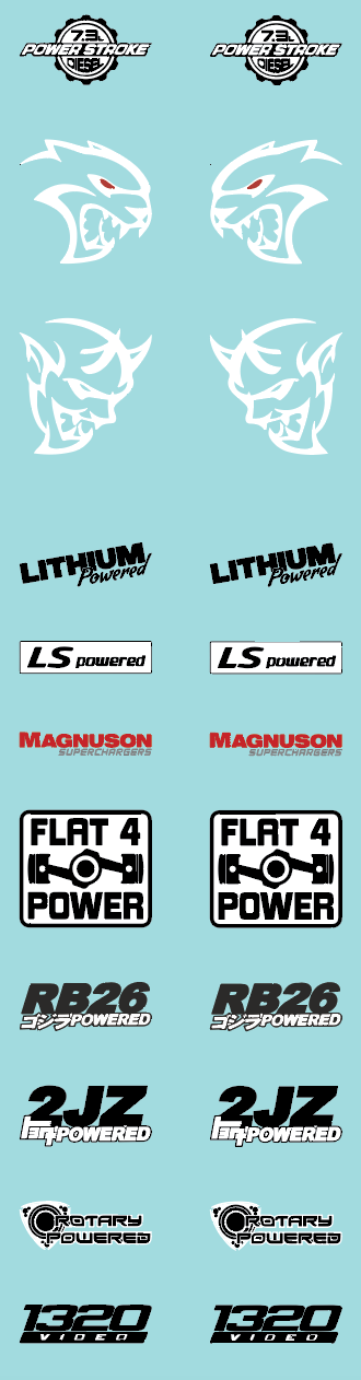 Horsepower Decal Set 1/24 1/25