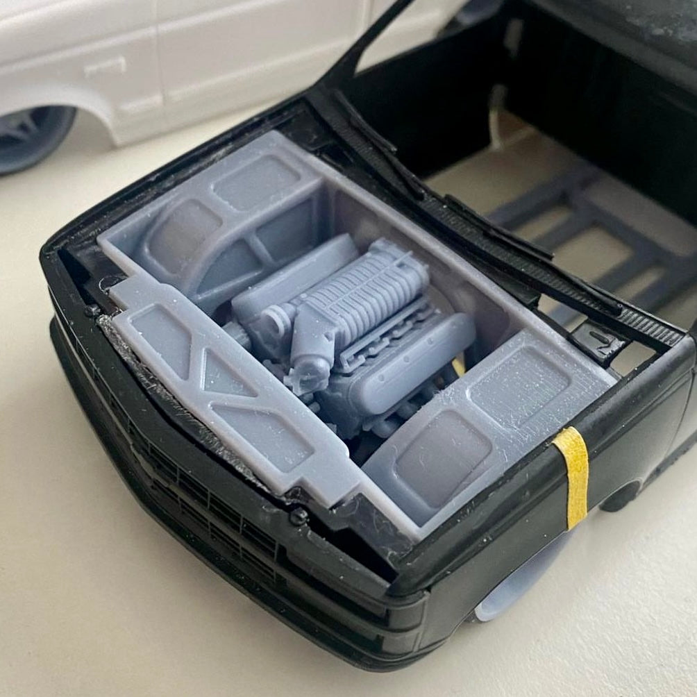 Custom Engine Bay for C1500 C3500 OBS Silverado or Dually 1/25