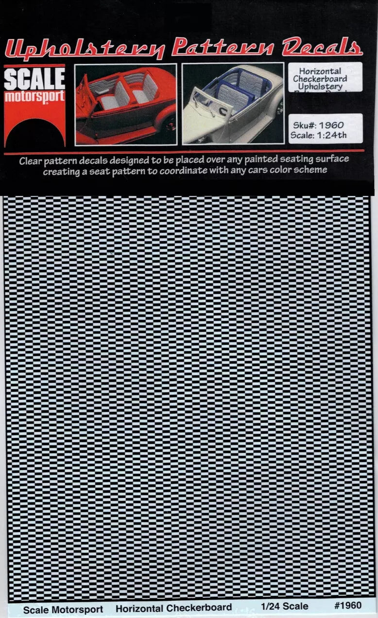 Horizontal Checkerboard Upholstery Decal Sku# 1960