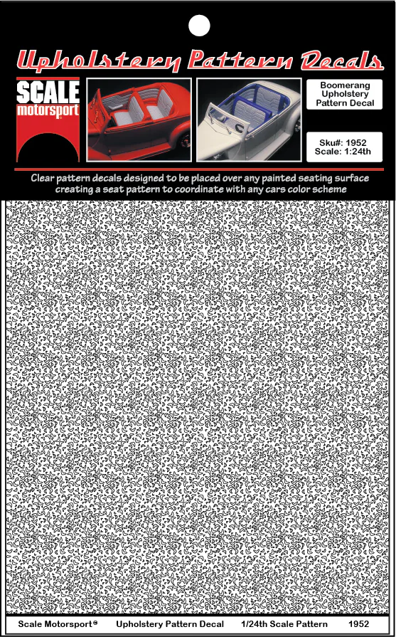 Boomerang Upholstery Decal Sku# 1952