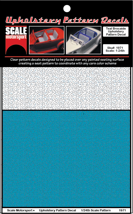 Teal Brocaide Upholstery Decal Sku# 1971