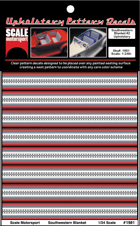 Southwest Blanket #2 Upholstery Decal Sku# 1981