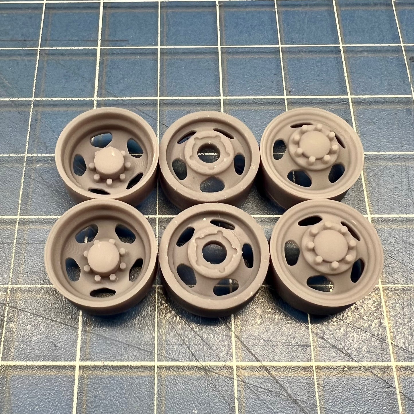 5 Hole Dually Budd Style Custom Wheels & Tires Set 1/24 1/25