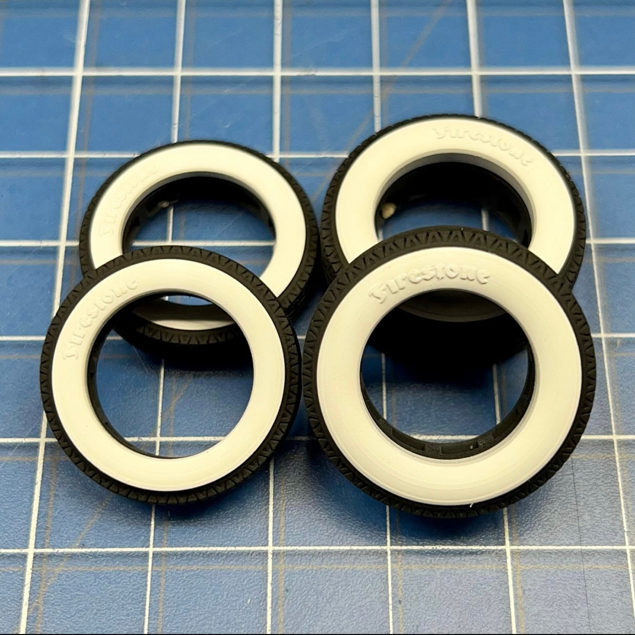 Artillery Wheels w/ Vintage Firestone Tires 1/25 1/24 - SOLD IN PAIRS
