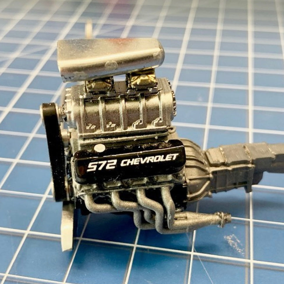 Set of Chevy 572 Decals for Engine Covers 1/24 1/25