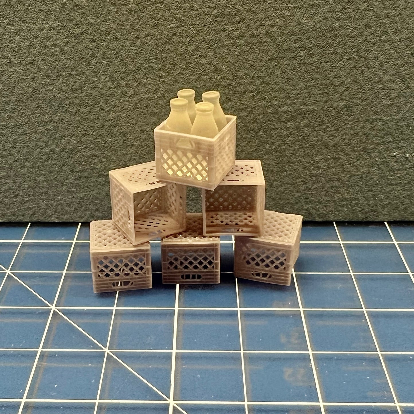 Set of 6 Milk Crates for Diorama 1/24 1/25
