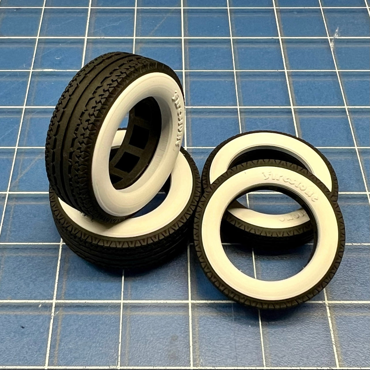 Artillery Wheels w/ Vintage Firestone Tires 1/25 1/24 - SOLD IN PAIRS