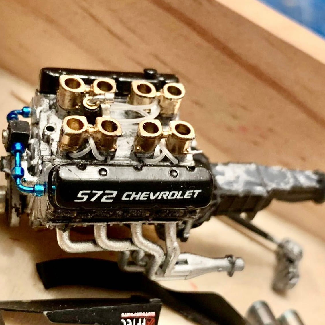 Set of Chevy 572 Decals for Engine Covers 1/24 1/25