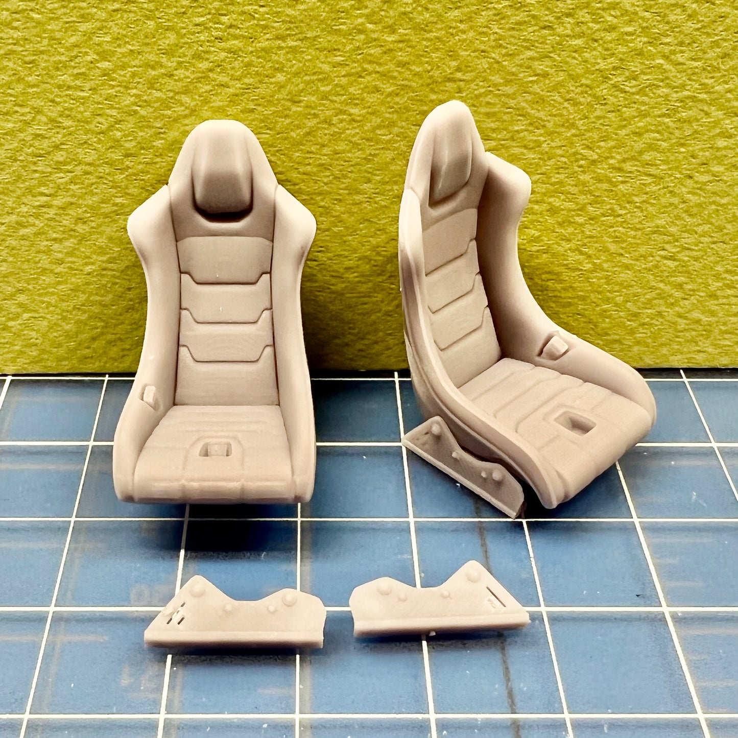 Set 2 of Sports Race Custom Seats for any Model Kit 1/24 1/25