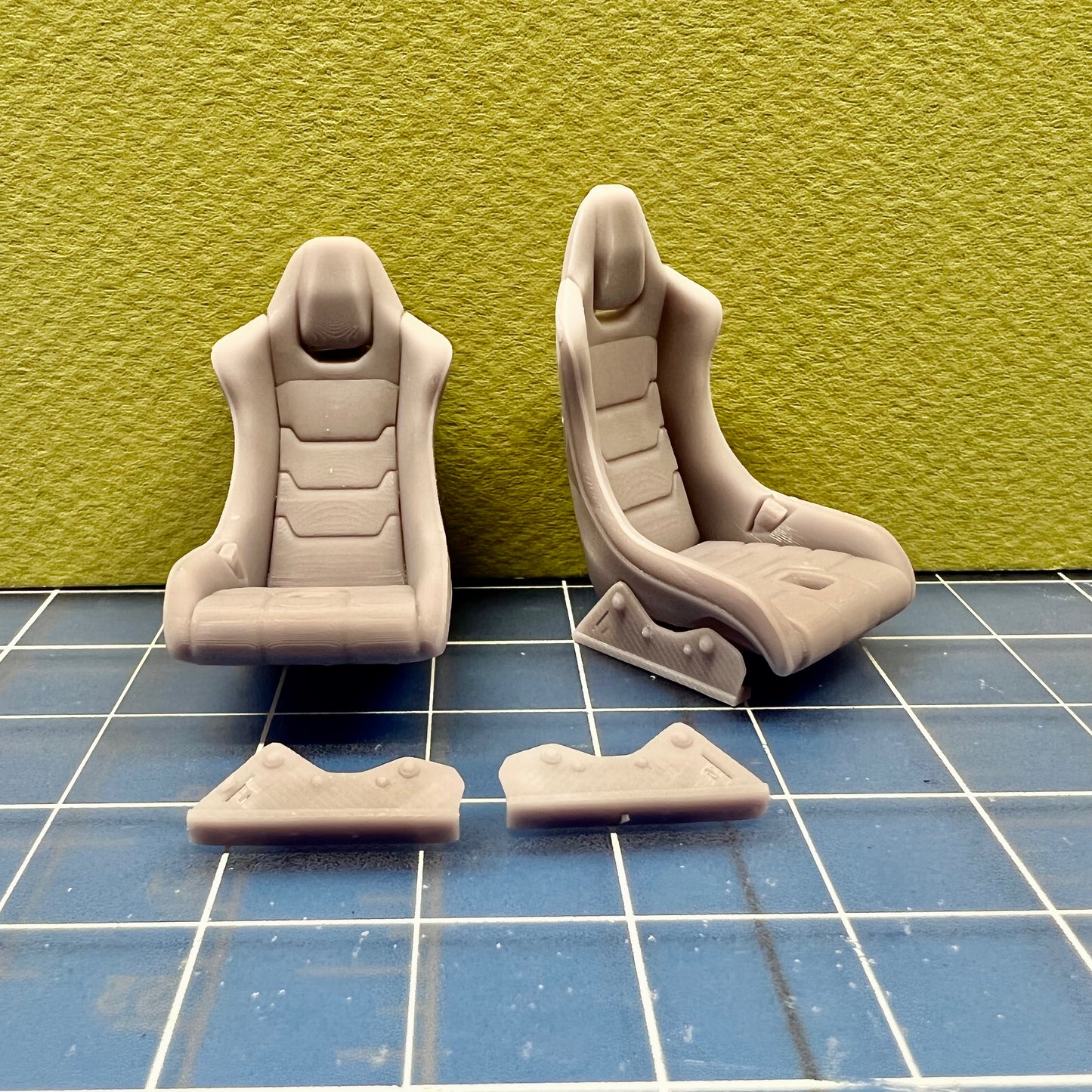 Set 2 of Sports Race Custom Seats for any Model Kit 1/24 1/25