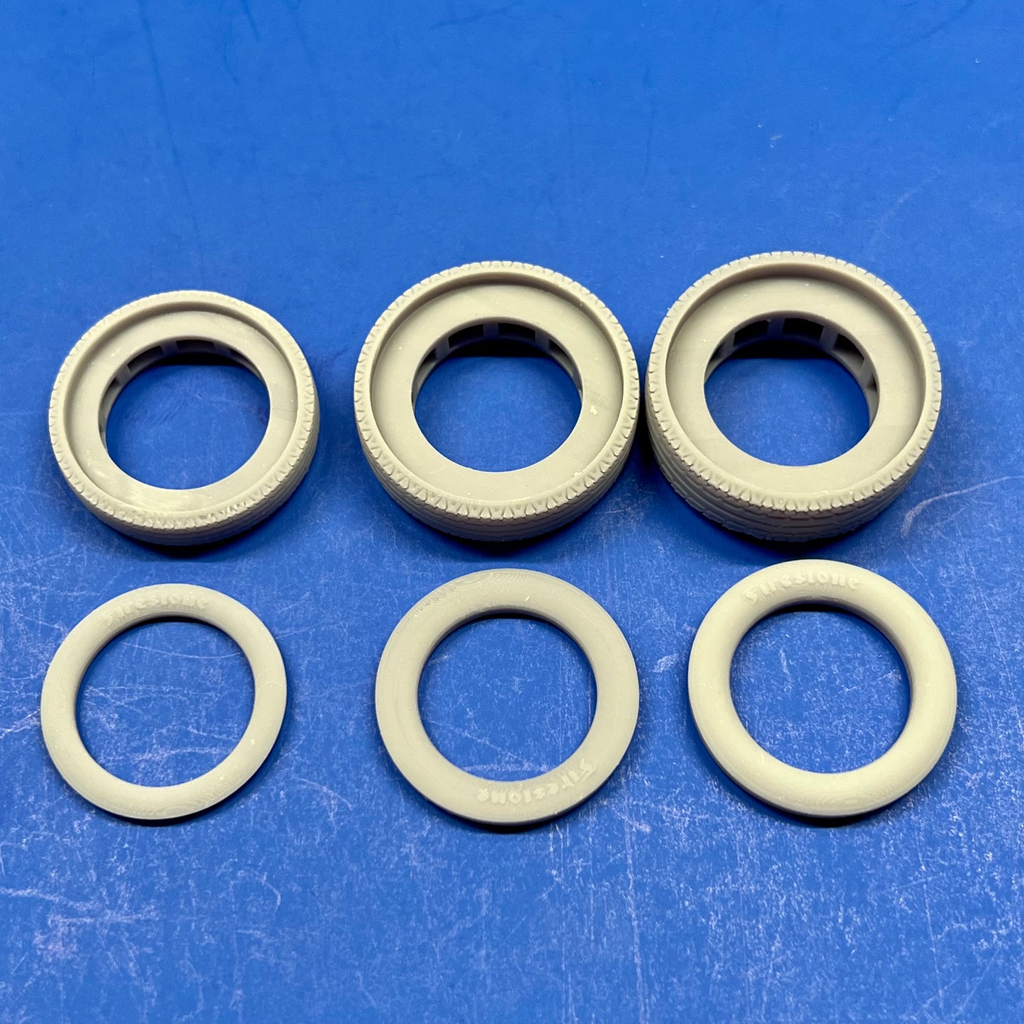 Artillery Wheels w/ Vintage Firestone Tires 1/25 1/24 - SOLD IN PAIRS