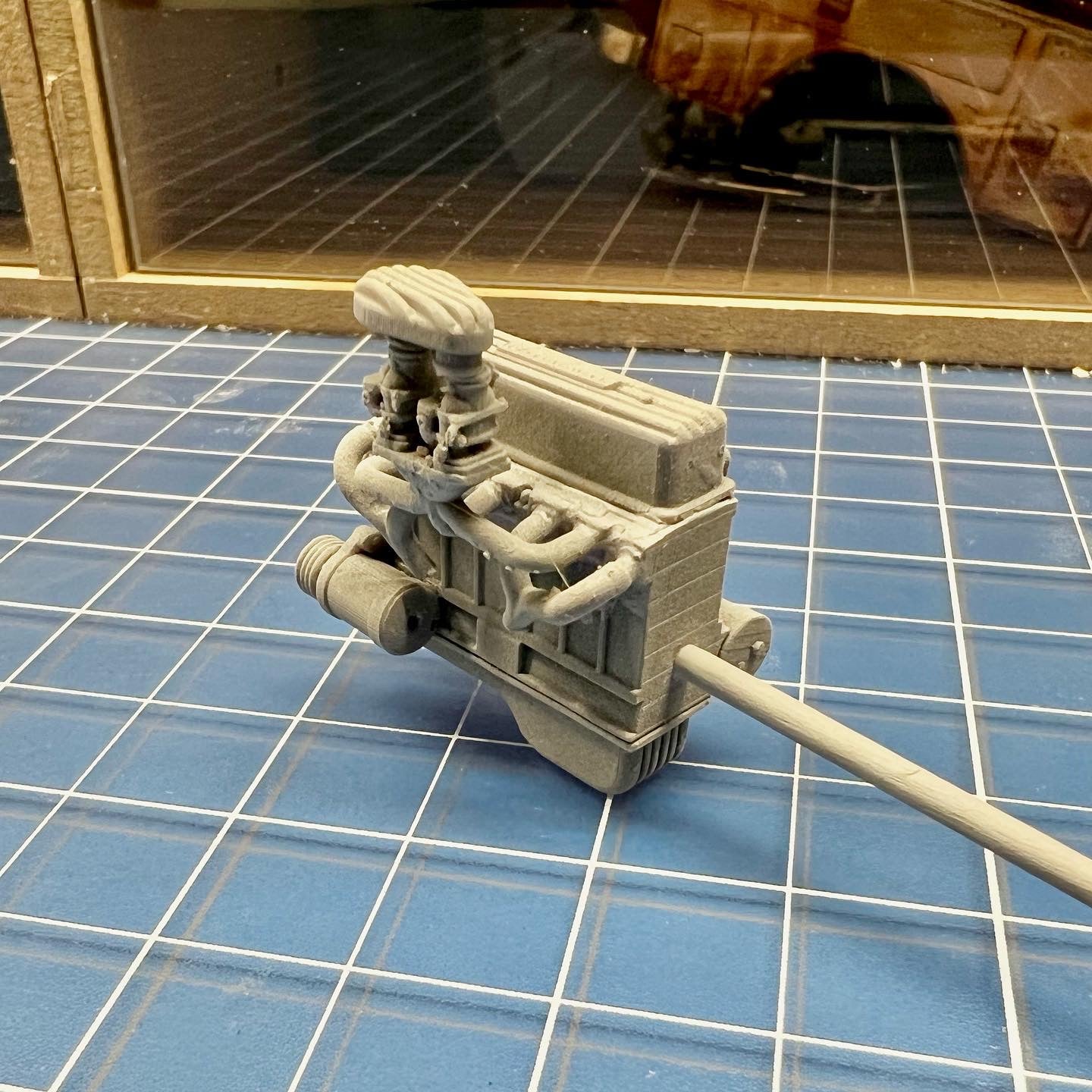Custom Chevy 235 Engine w/ Finned parts - V6 Straight Six 6 Stovebolt 1/25