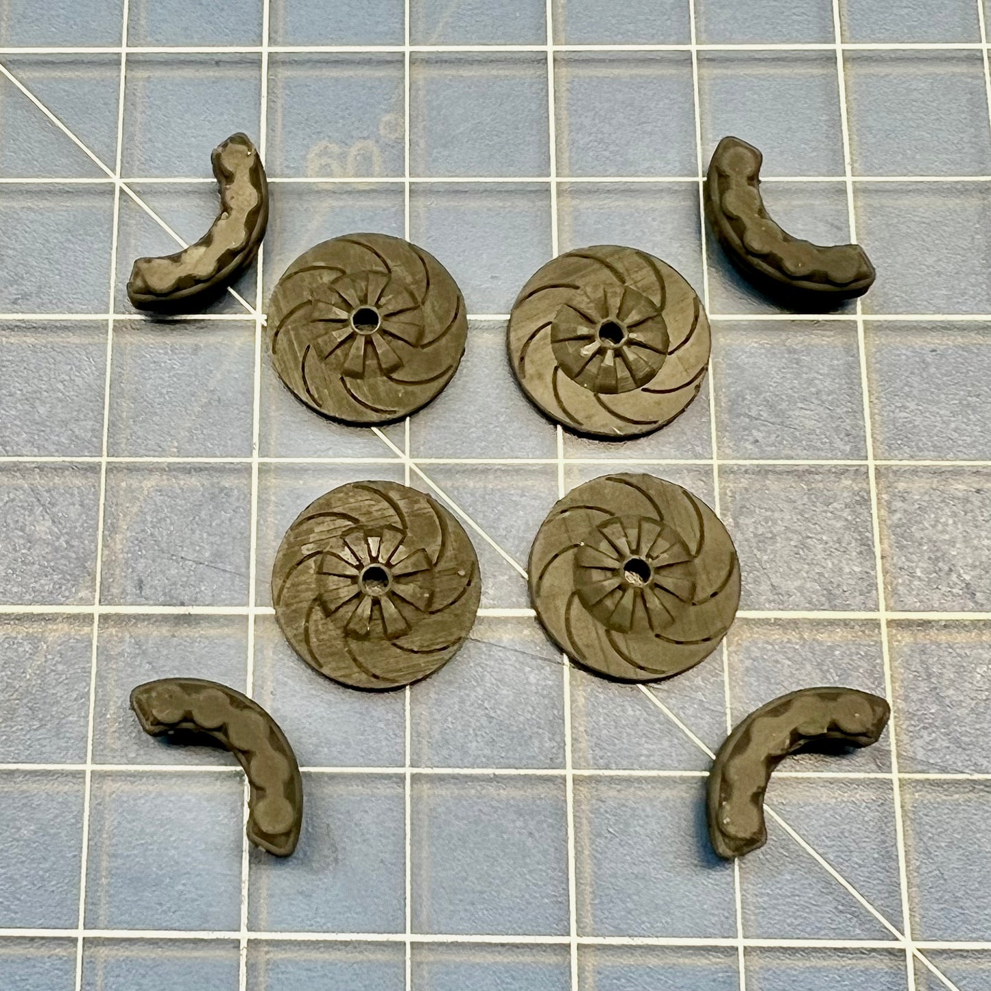 V2 Custom Slotted Brakes Discs Rotors with Calipers 1/24 1/25