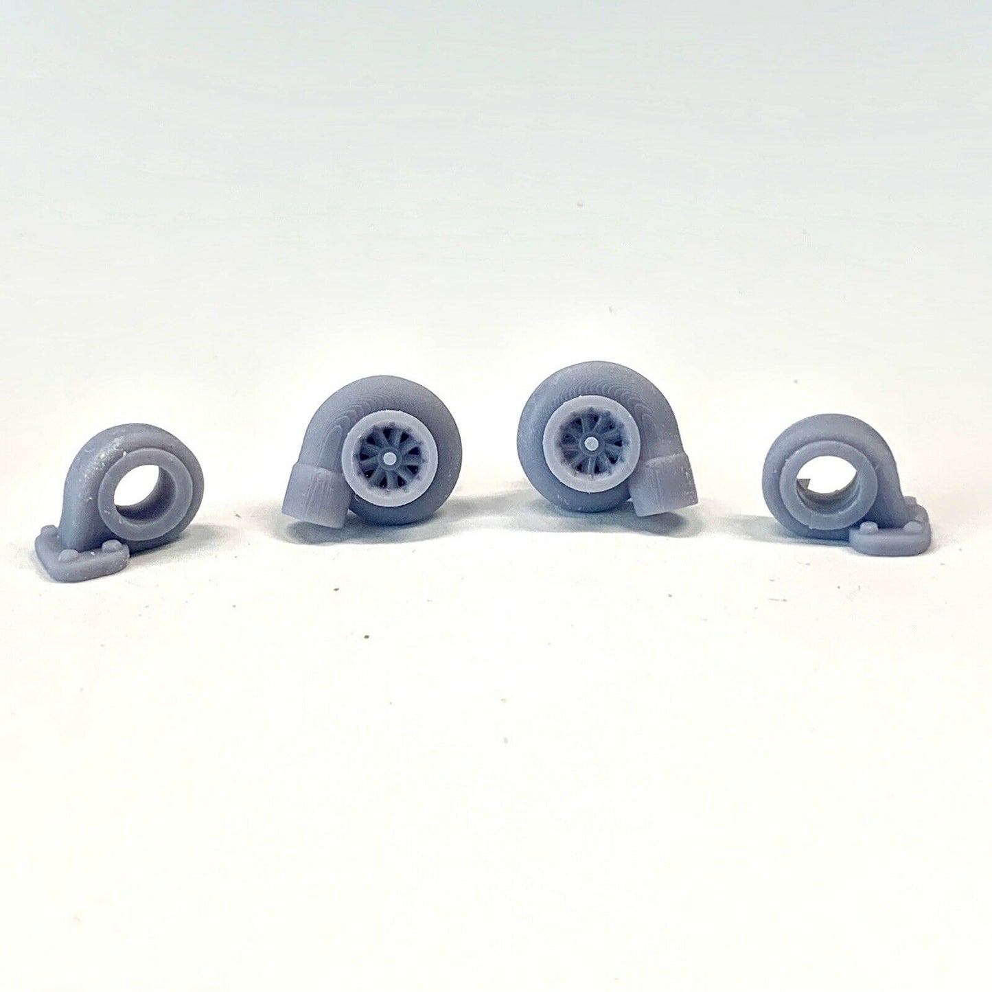 Resin Set Of 2 Dual Mirrored Turbos Turbochargers - Pick your size 1/24 1/25
