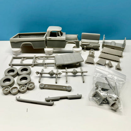1967 Dodge D100 Pickup Truck Longbed 3D Printed Resin Model Kit KED