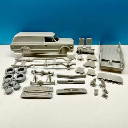 1970 - 1972 GMC Chevy Panel Truck 3D Printed Resin Model Kit KED