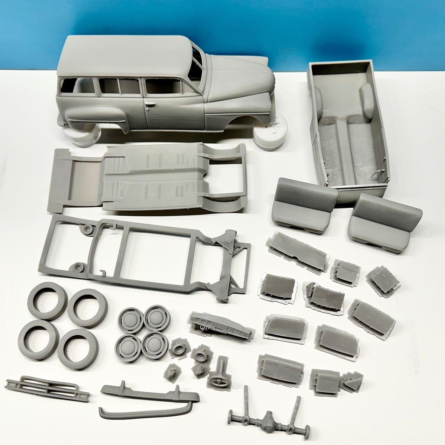 1950 Plymouth Suburban Wagon 3D Printed Resin Model Kit
