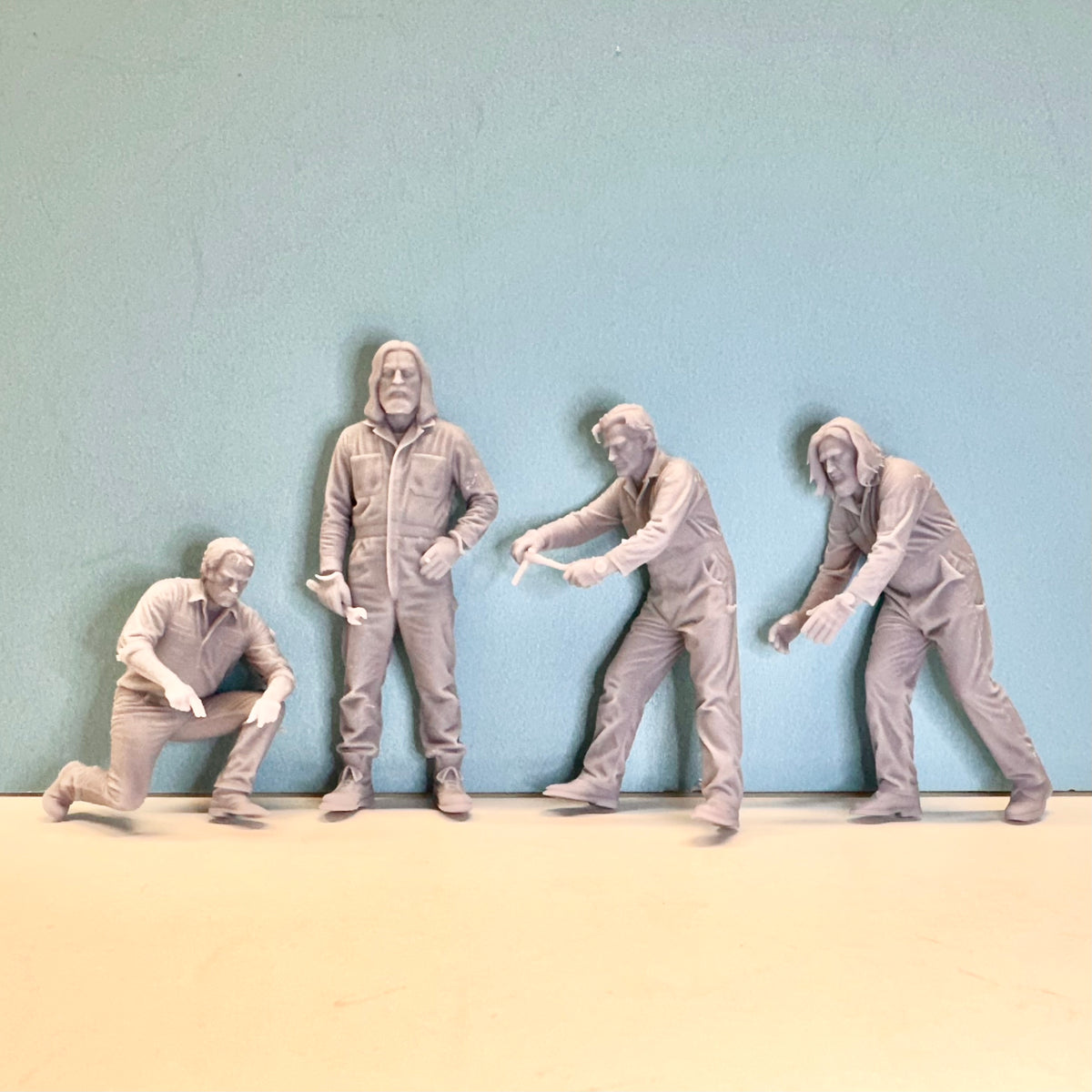 1970s Mechanic Figure Set for Display or Diorama 1/24 1/25