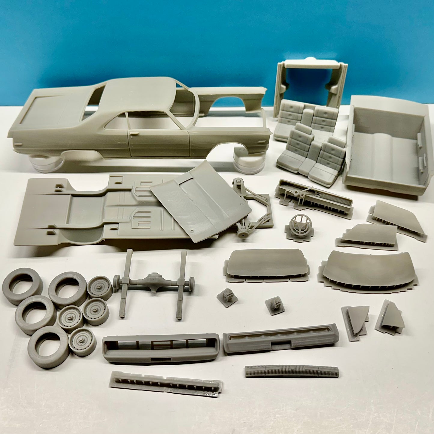 1970 Chrysler 300 Hurst Car 3D Printed Resin Model Kit KED