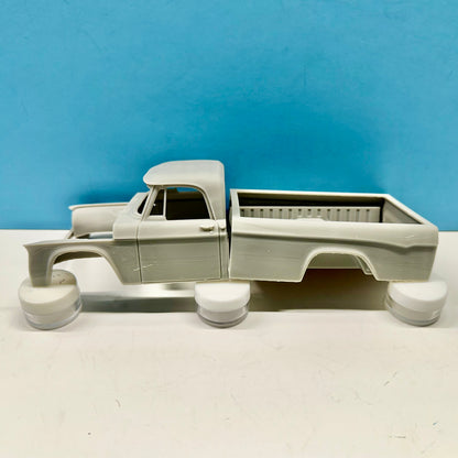 1967 Dodge D100 2WD Longbed Pickup Truck 3D Printed Resin Model Kit KED
