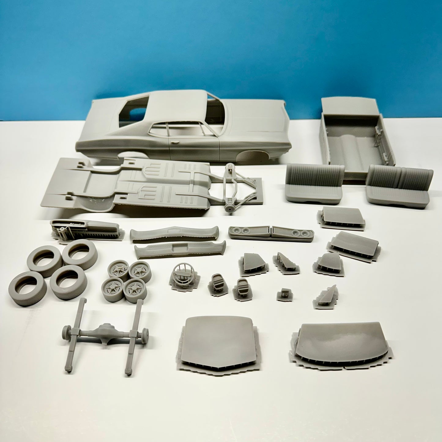 1968 Ford Galaxie 2 Door 3D Printed Resin Model Kit