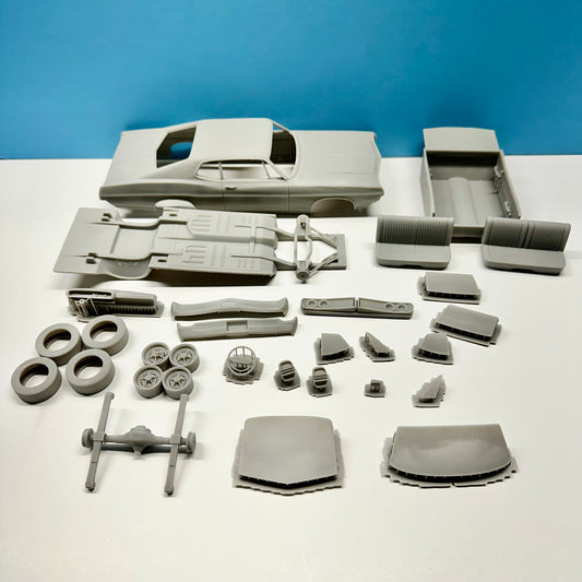 1968 Ford Galaxie 2 Door 3D Printed Resin Model Kit