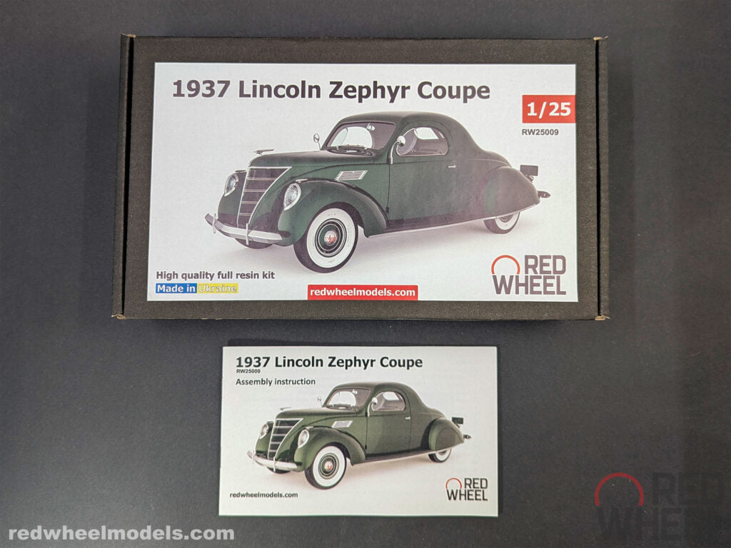 1937 Lincoln Zephyr Coupe Resin Kit 1/25 by Red Wheel Models