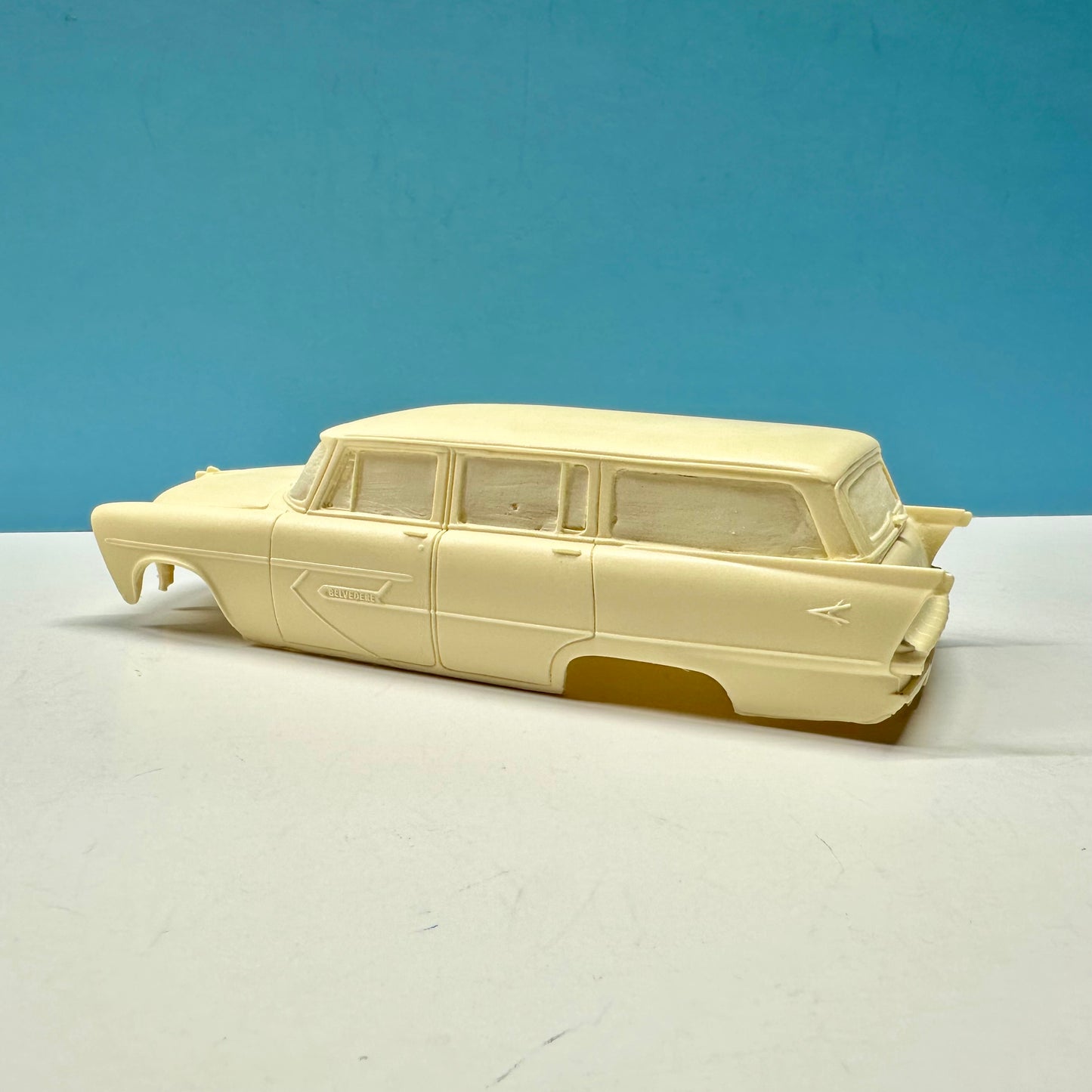 1956 Plymouth 4 Door Station Wagon Cast Resin Model Kit KED