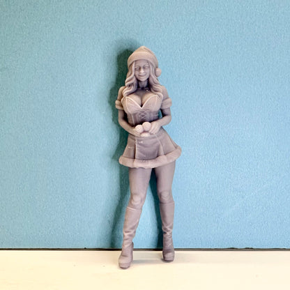 H9 Cool Santa Helper Girl Holiday Figure for Display or Diorama 1/24 1/25