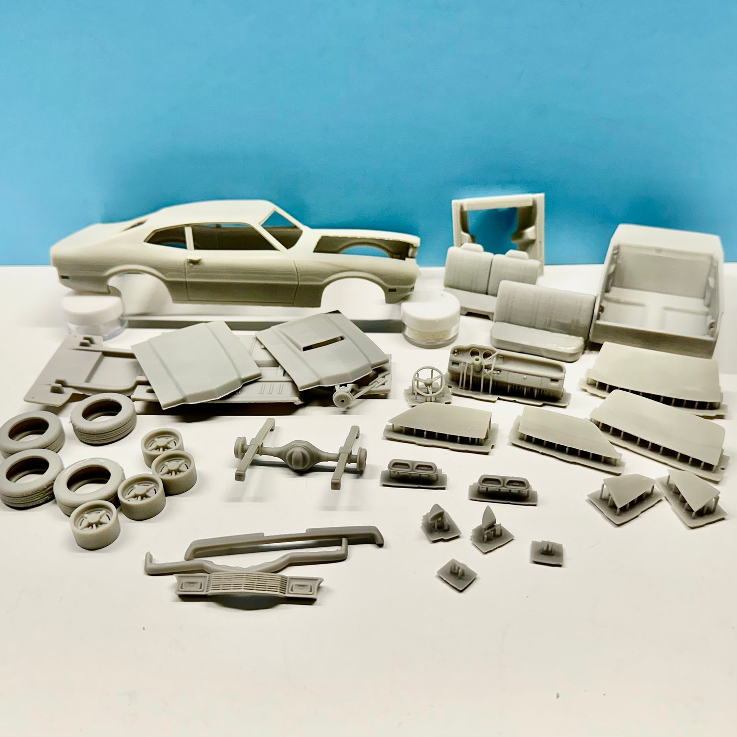 1971 Mercury Comet Stock/GT 3D Printed Resin Model Kit KED