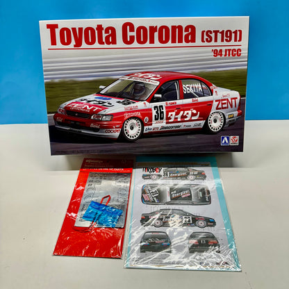 Aoshima Toyota Corona ST191 w/ PE Set & Macau Guia 94 Energizer Decals