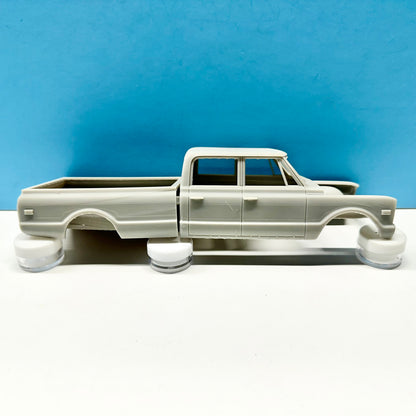 1970 Chevy K20 Crew Cab Pickup Truck (Long) 3D Printed Resin Model Kit