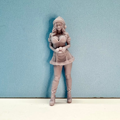 H9 Cool Santa Helper Girl Holiday Figure for Display or Diorama 1/24 1/25