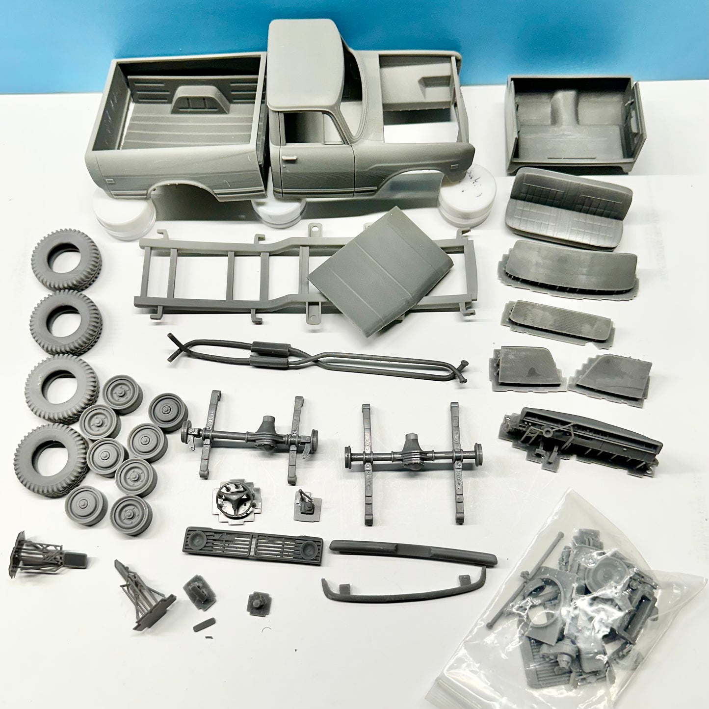 1972 International Pickup Truck (short) 3D Printed Resin Model Kit