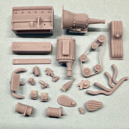Chevy 235 Supercharged Straight Six Engine 1/25