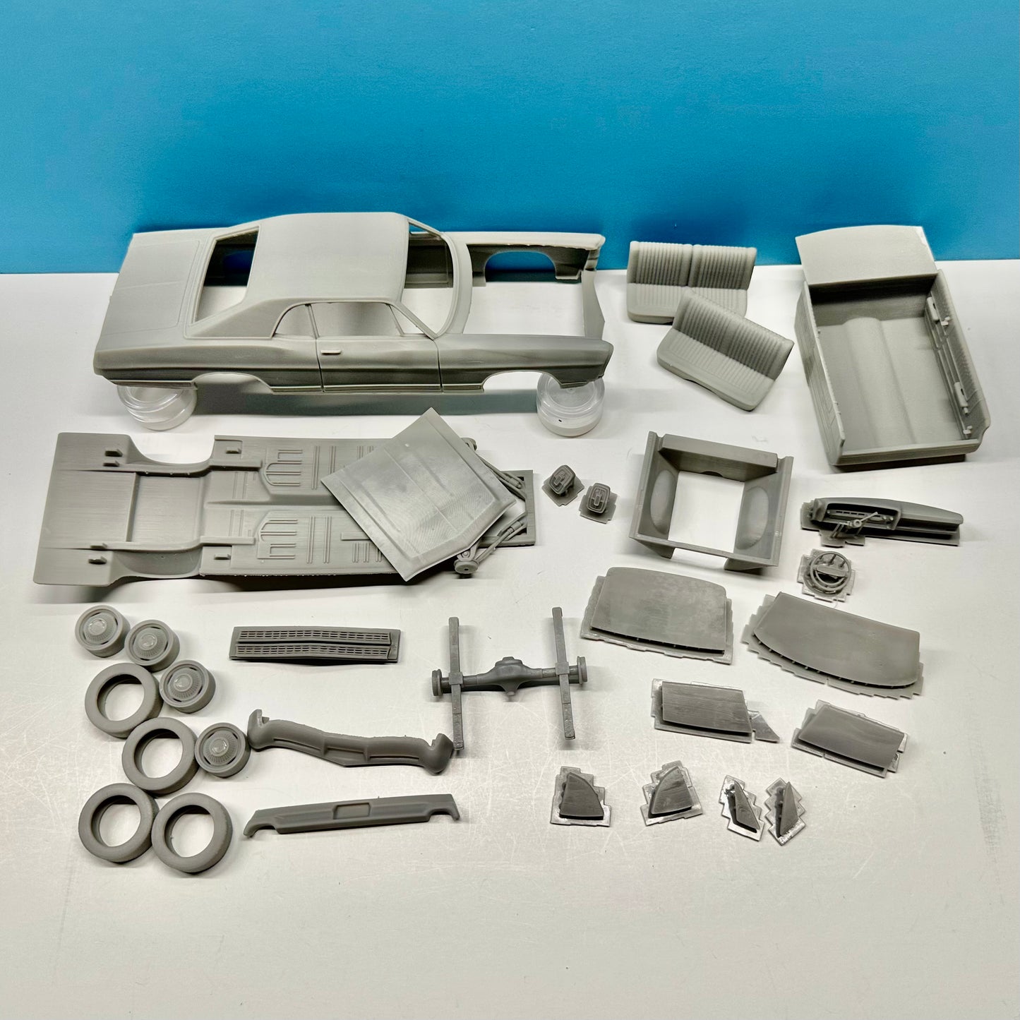 1967 Ford Galaxie 2 Door 3D Printed Resin Model Kit