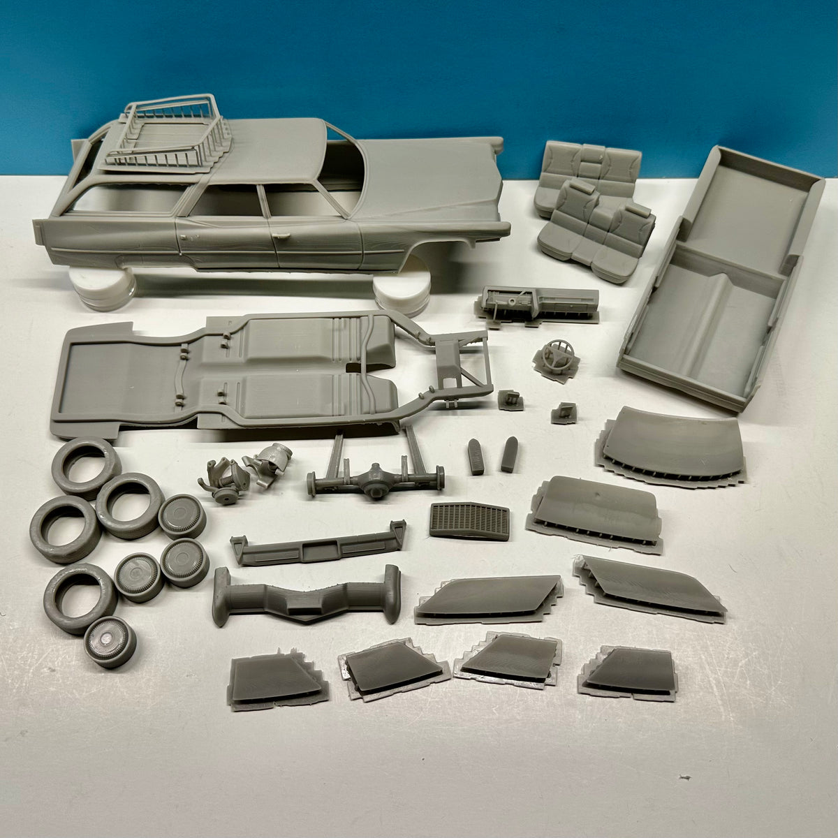 1970 Cadillac Fleetwood Station Wagon 3D Printed Resin Model Kit KED
