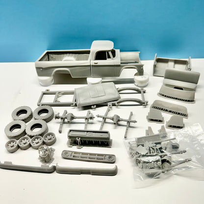 1969 Dodge W100 Pickup Truck Power Wagon 3D Printed Resin Model Kit